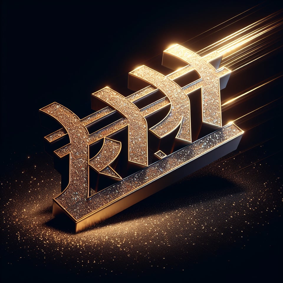text शुभम glitter gold text effect on black background,3d rendercinematicposter text effect image