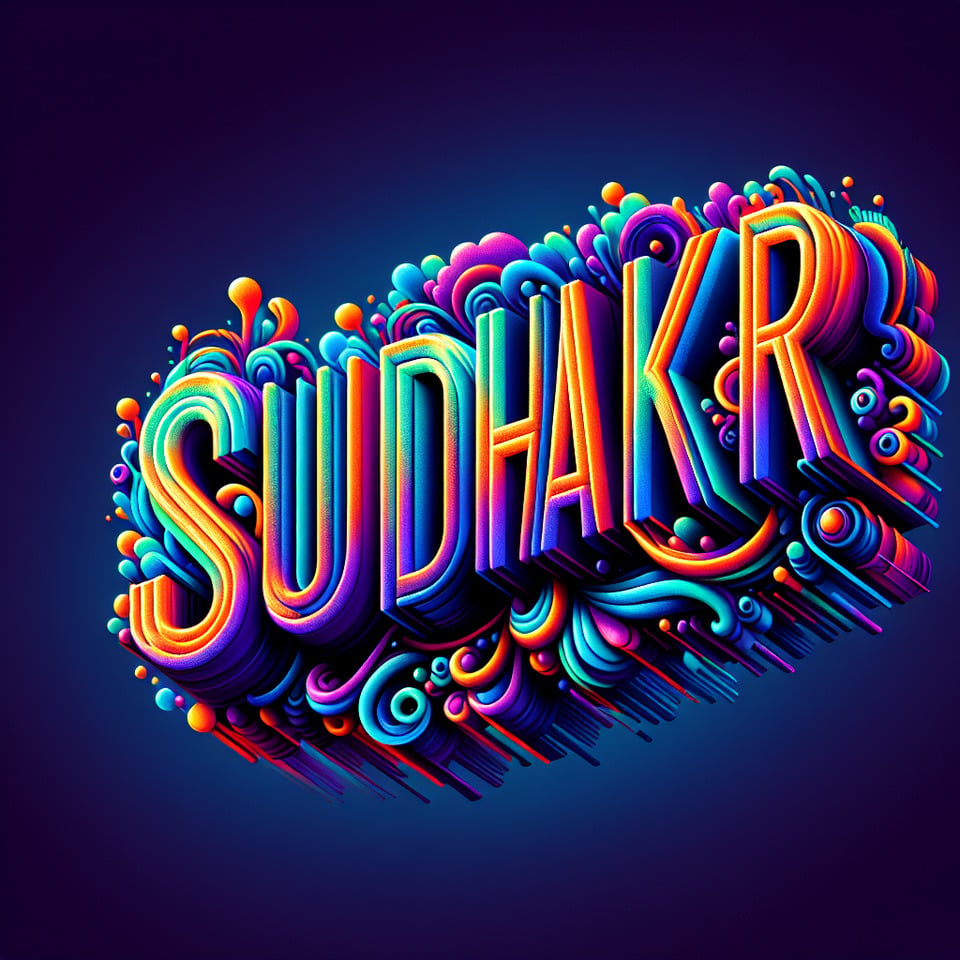 Sudhakar logo design effects text effect image