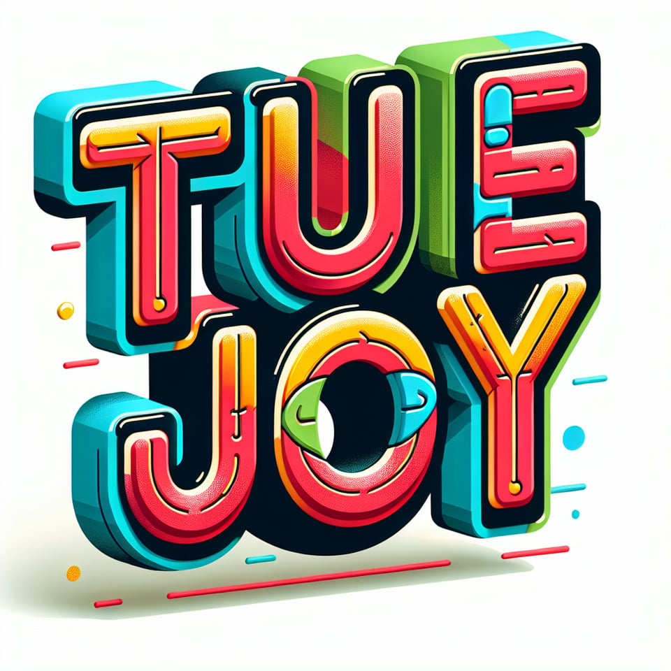 text truejoy cartoon text effect on white background text effect image