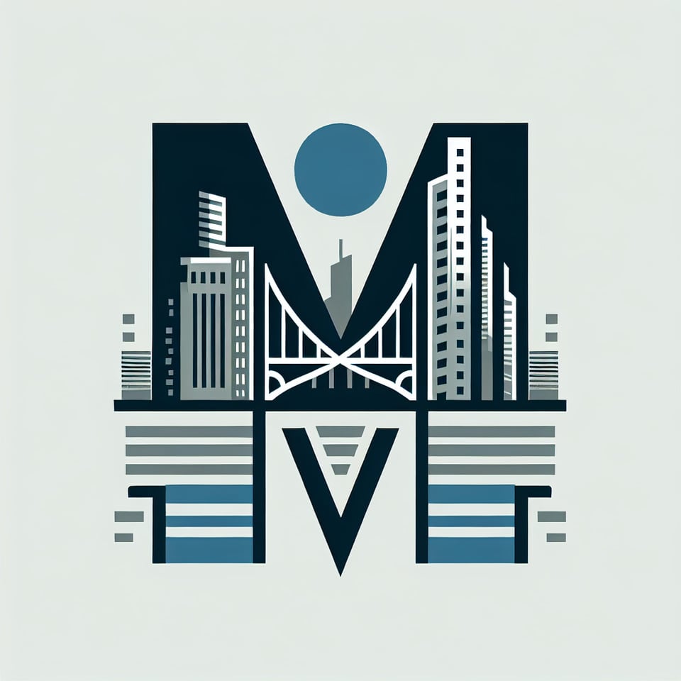 M letter logo designs for Building text effect image