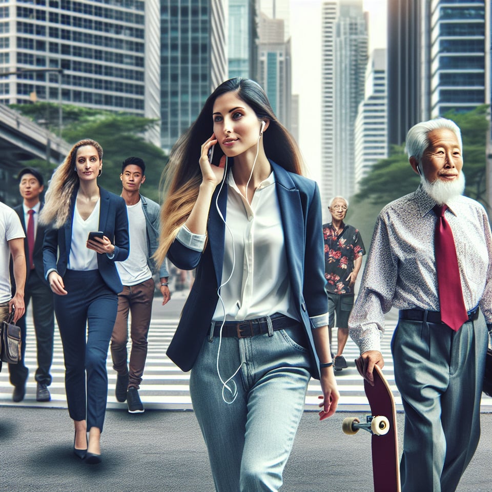 walking a people text effect image
