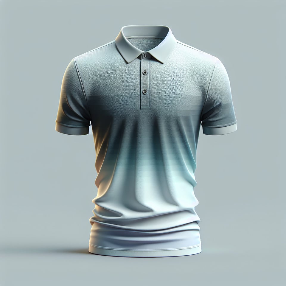 can you front view this image link: 'https://pngtree.com/freepng/polo-shirt-short-sleeve-print-mockup-3d-render-front-and-back-copy-space-generative-ai_13343494.html' an same color style 3d and remove background3d renderphoto text effect image