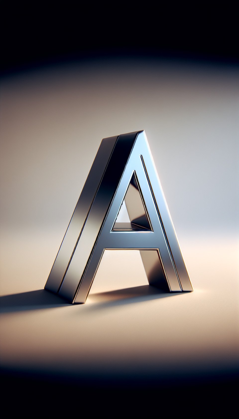 letter A in 3D text effect image