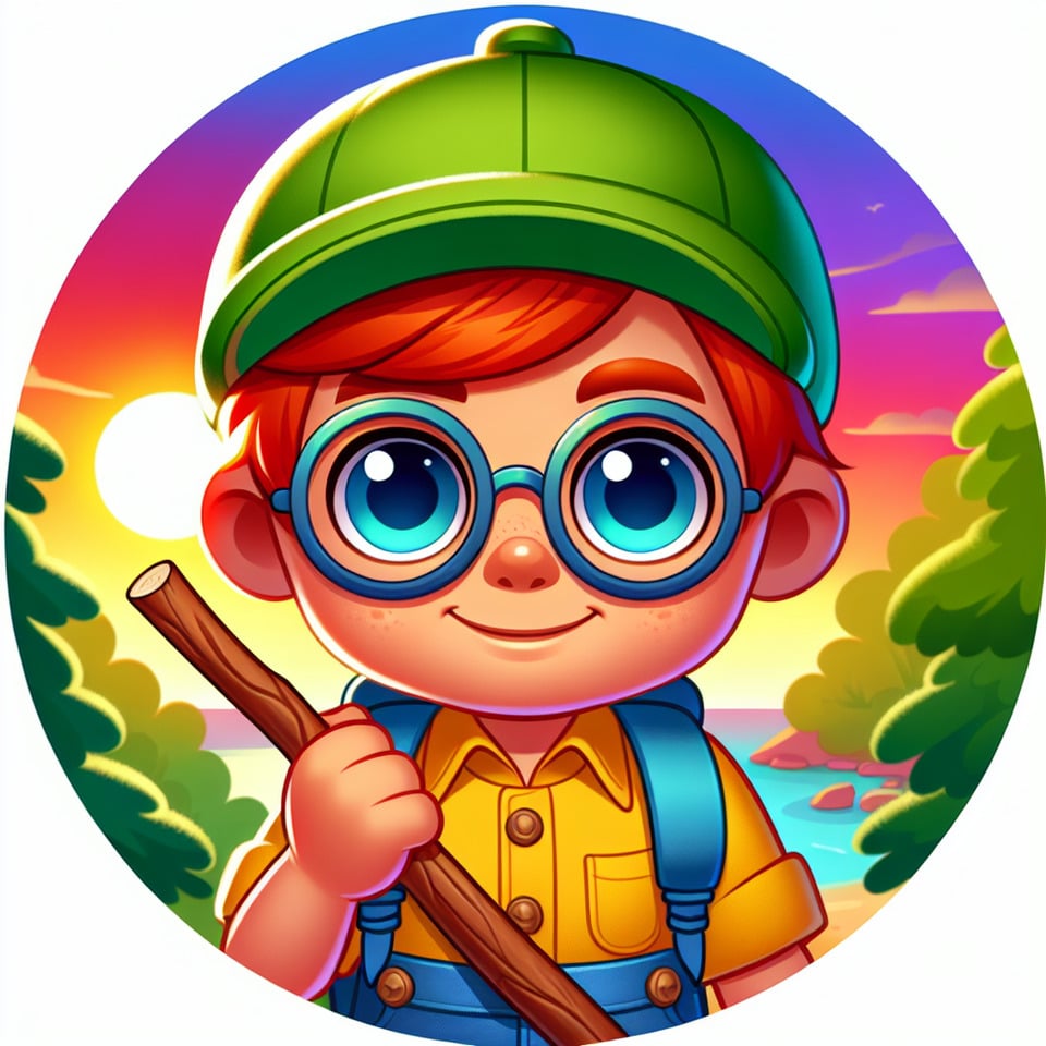 cartoon boy text effect image