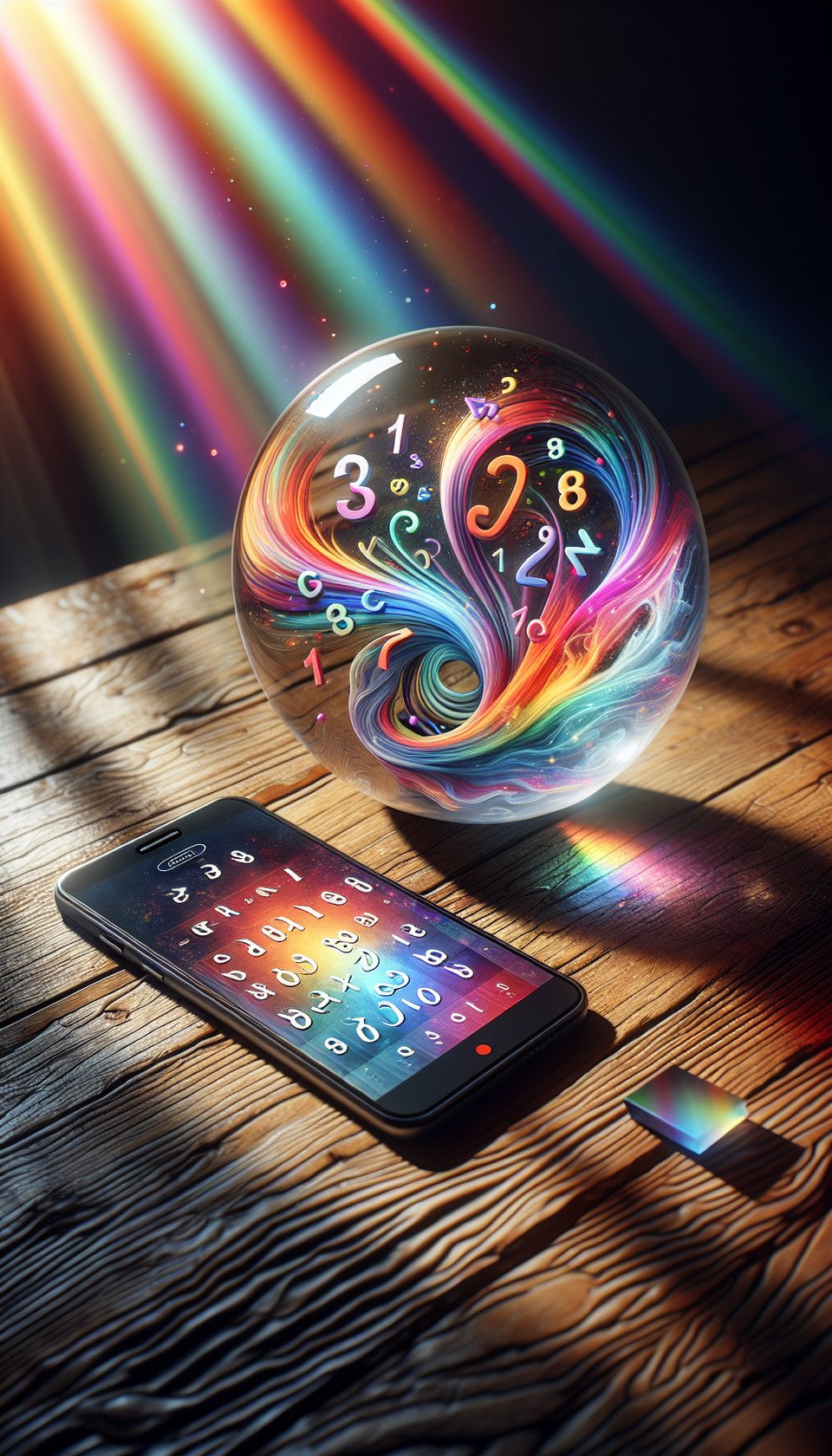 Mobile numerology text effect image