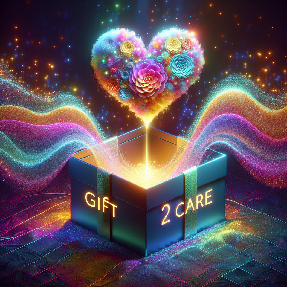 Gift 2 Care3d render text effect image