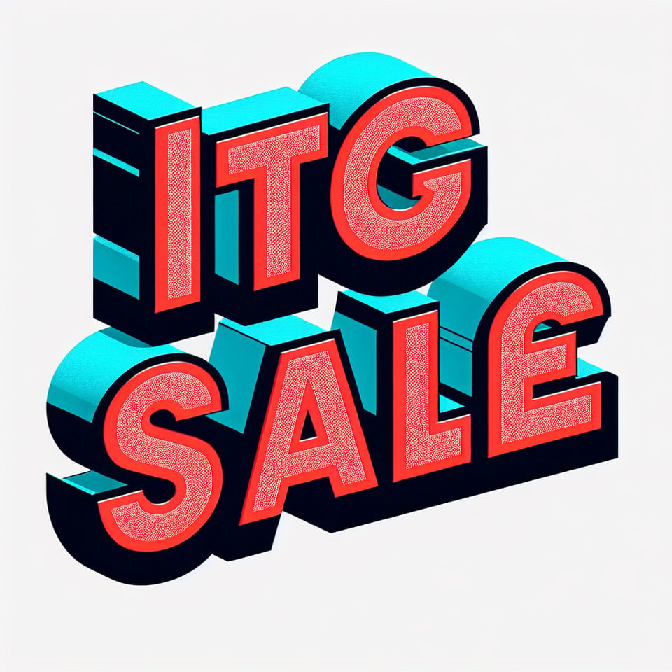 text ITCA big sale text effect on white background text effect image