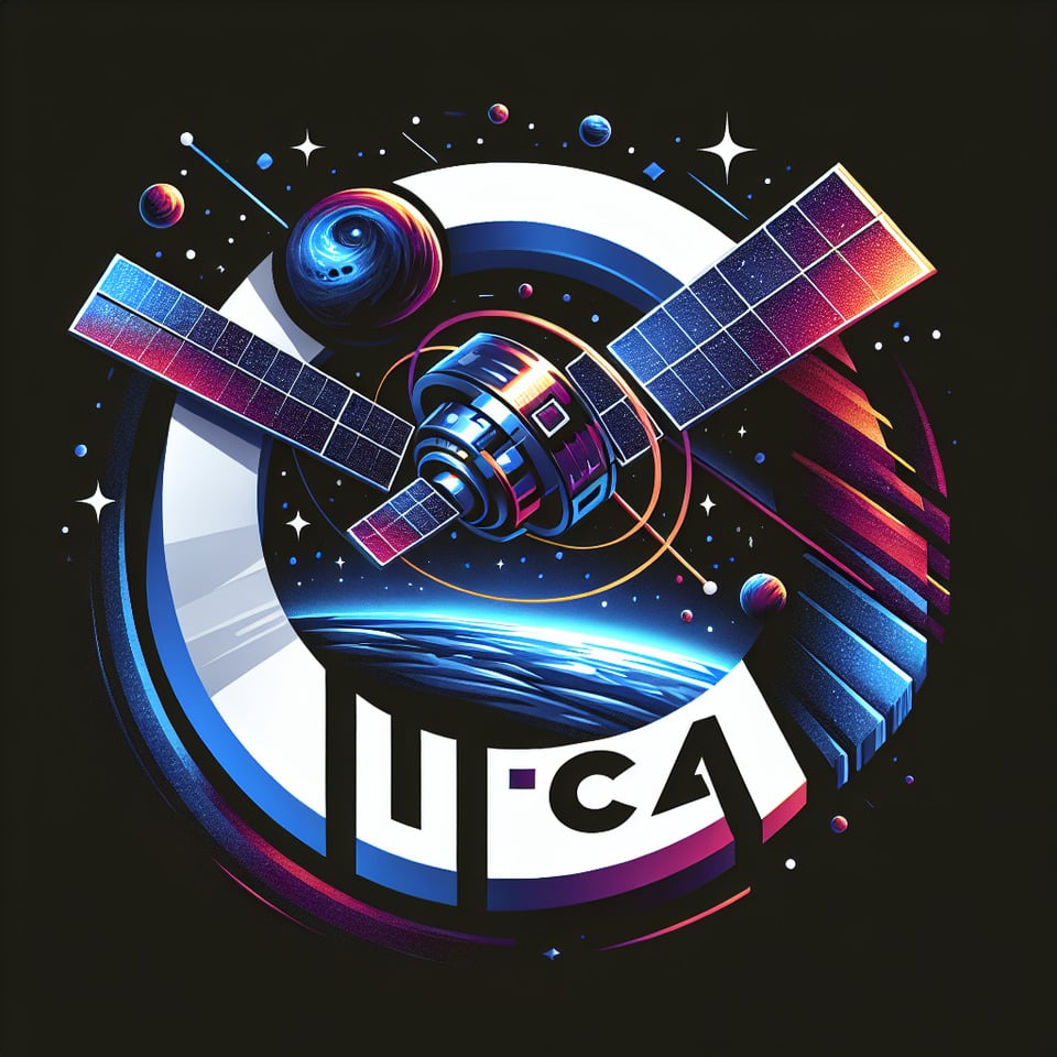 Satellite Cleanroom ITCA logo design 3d space effects text effect image