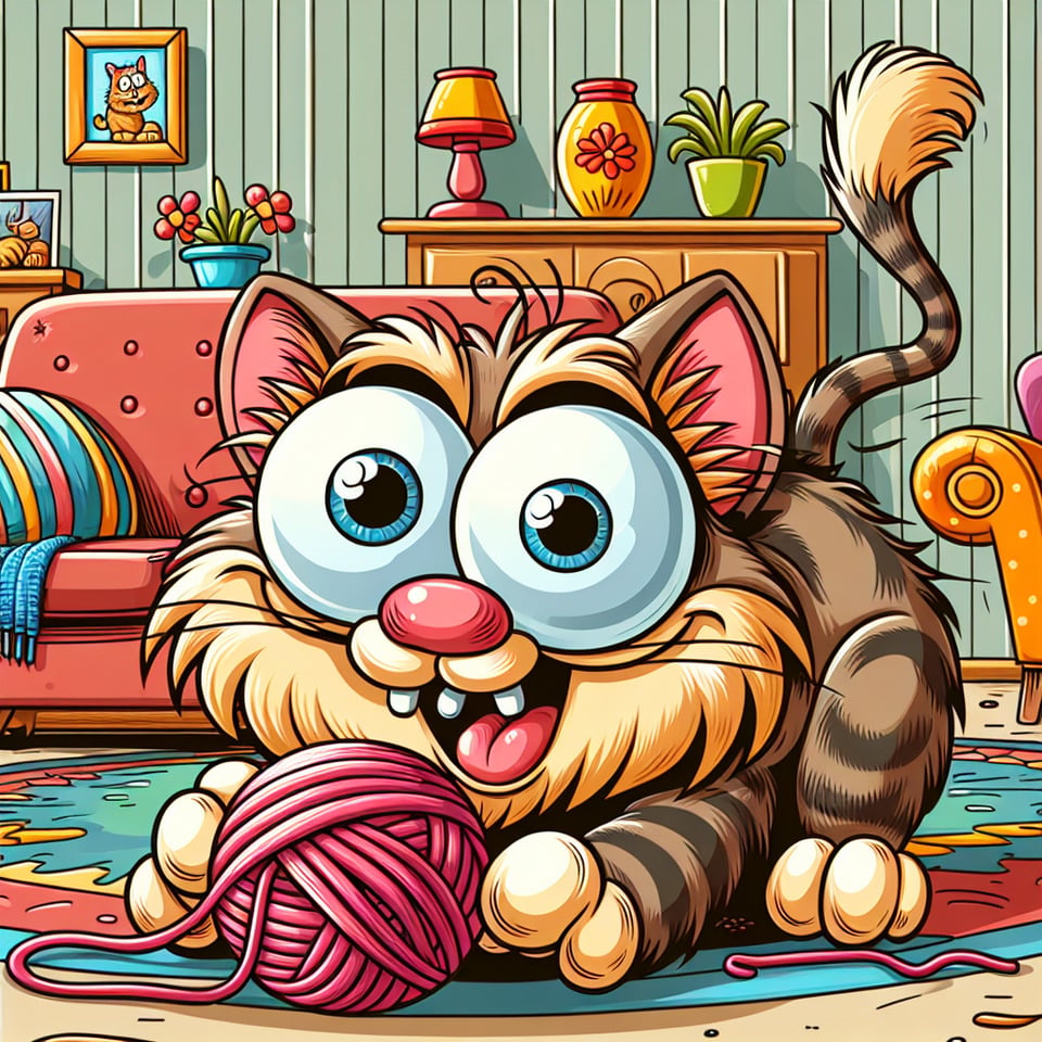 Funny cat cartoon text effect image