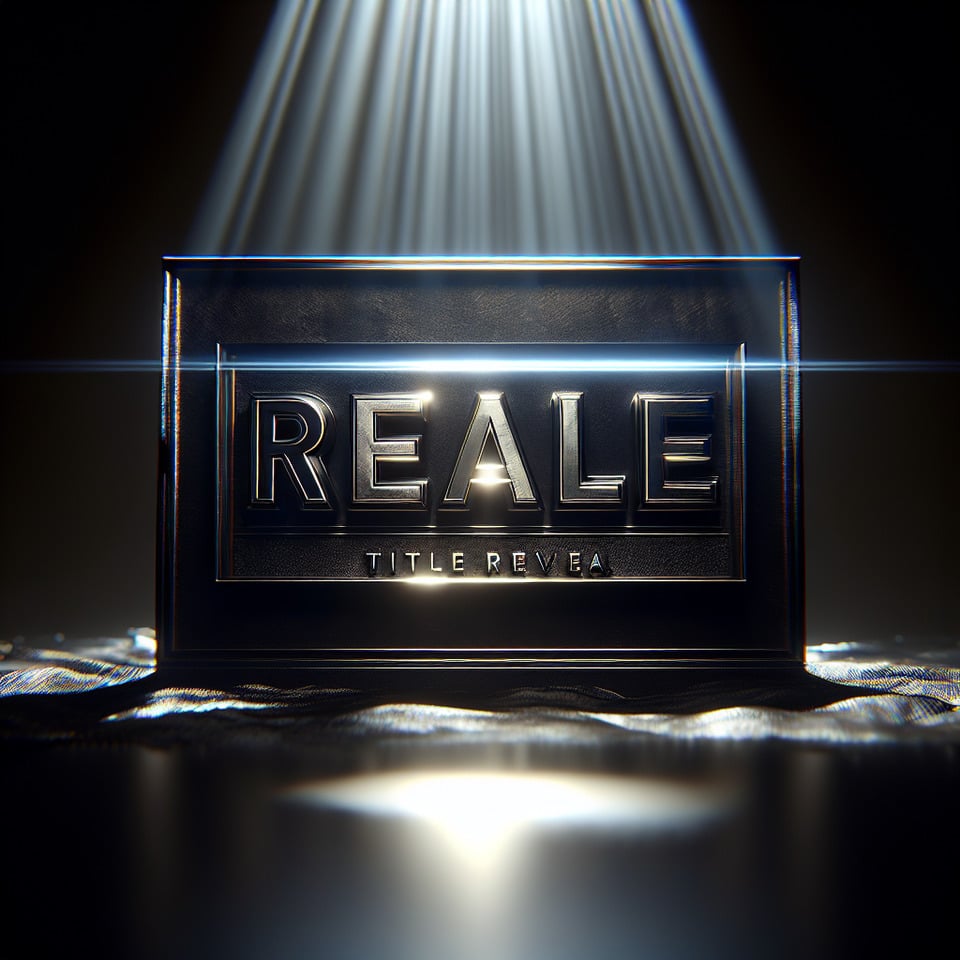 A 3D TITLE REVEALcinematic3d render text effect image