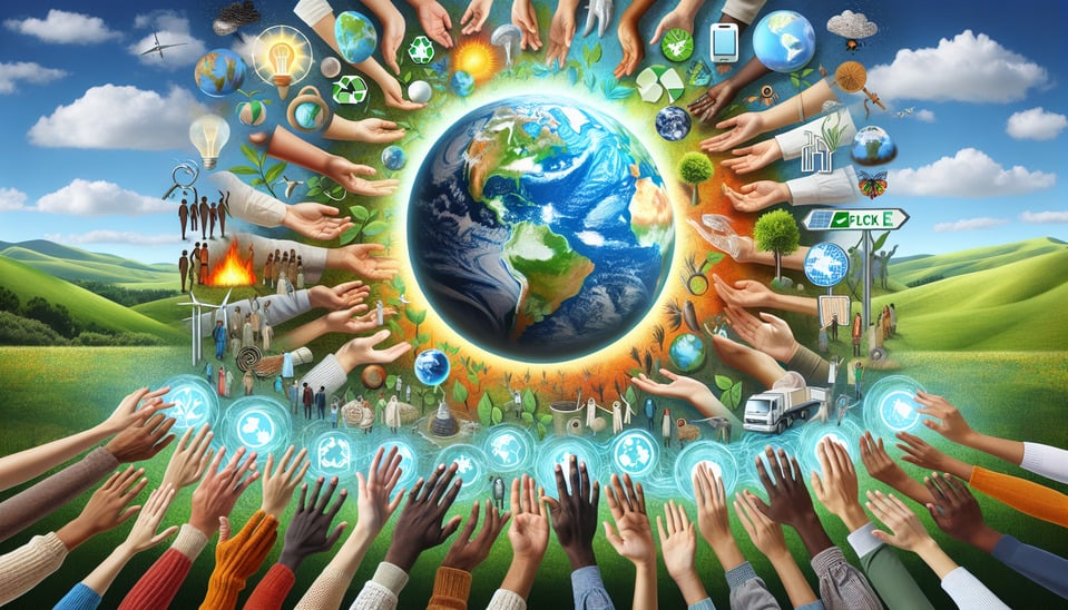 save the earth  text effect image