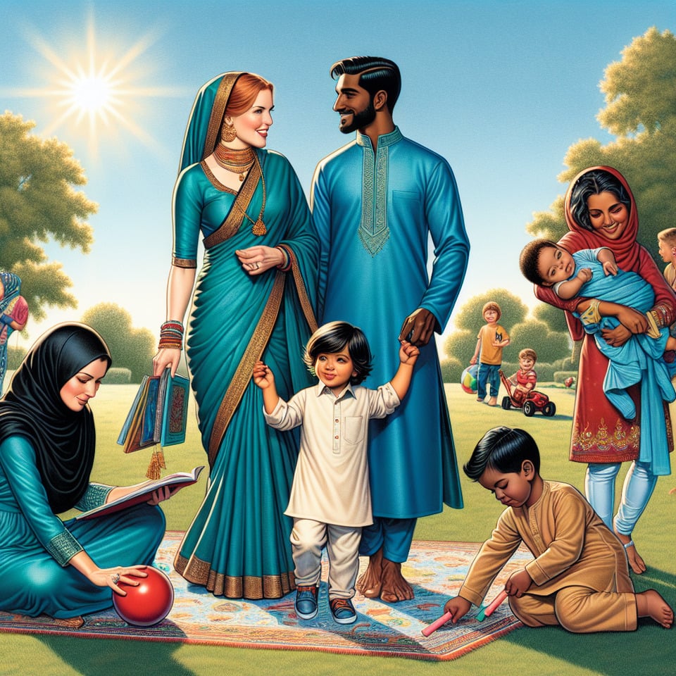 MOTHER FATHER AND FOUR KIDS text effect image