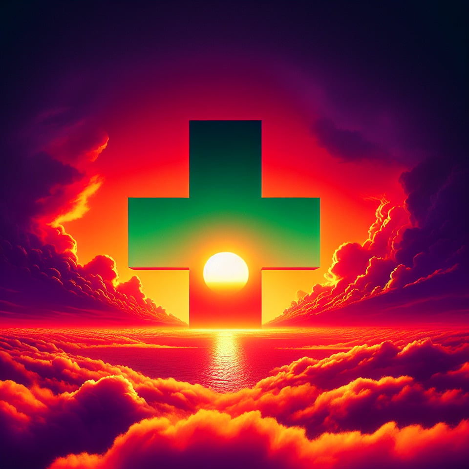 SUN PLUS TEXT IN GREEN COLOR text effect image
