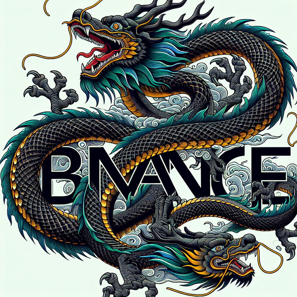 龍龘 BINANCE text effect image