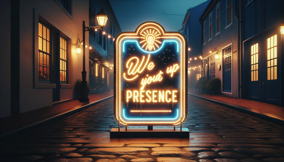 WE LIGHT UP YOUR PRESENCE text effect image