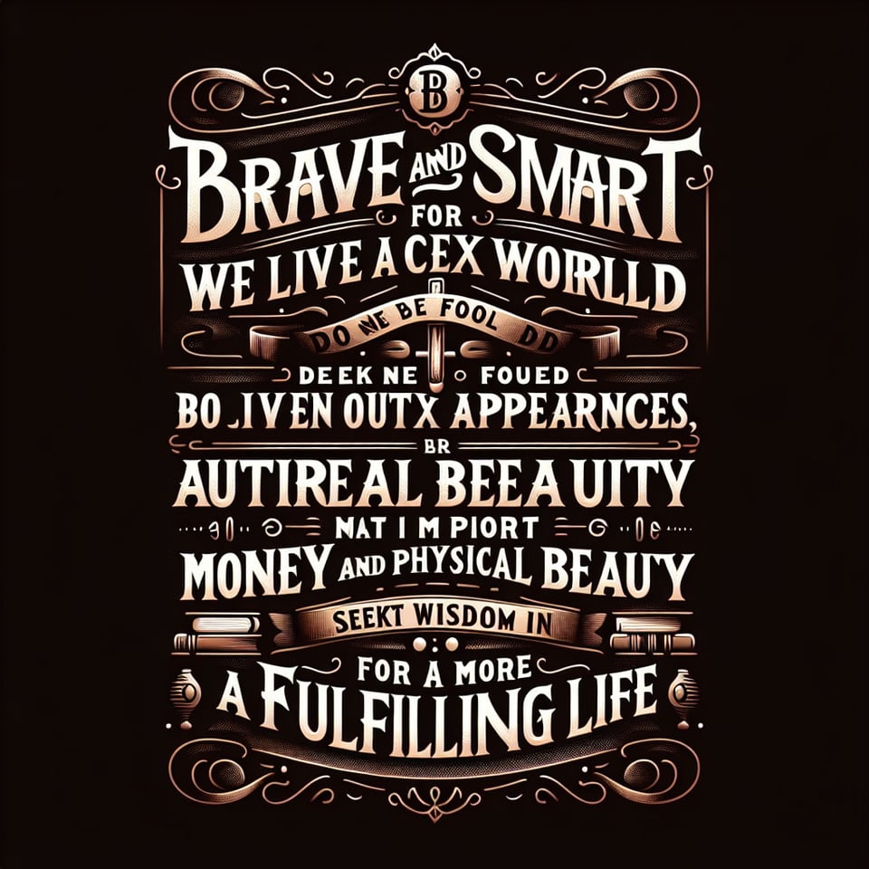 Good Morning,.,.,.,,Be brave and smart we are living in a wicked and evil-natured world. What we see is not true here,beauty and money matter seek the word of GOD you will get wisdom that makes your life Happier forever never fall for outer appearance.typography text effect image