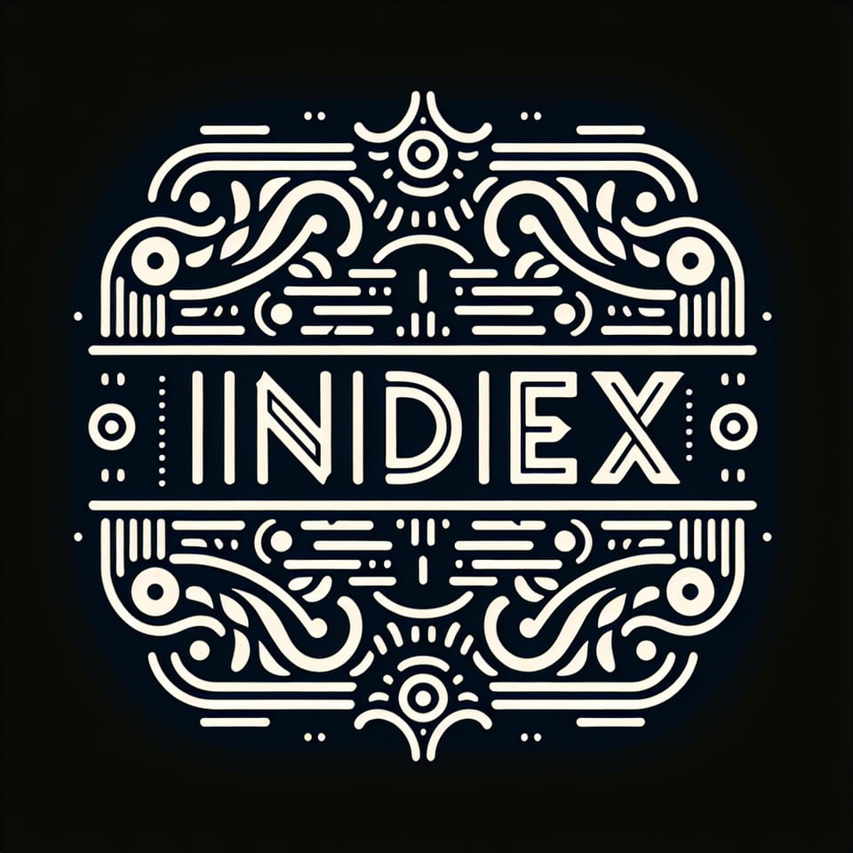 I Want to generate Index in between two stylish line  text effect image