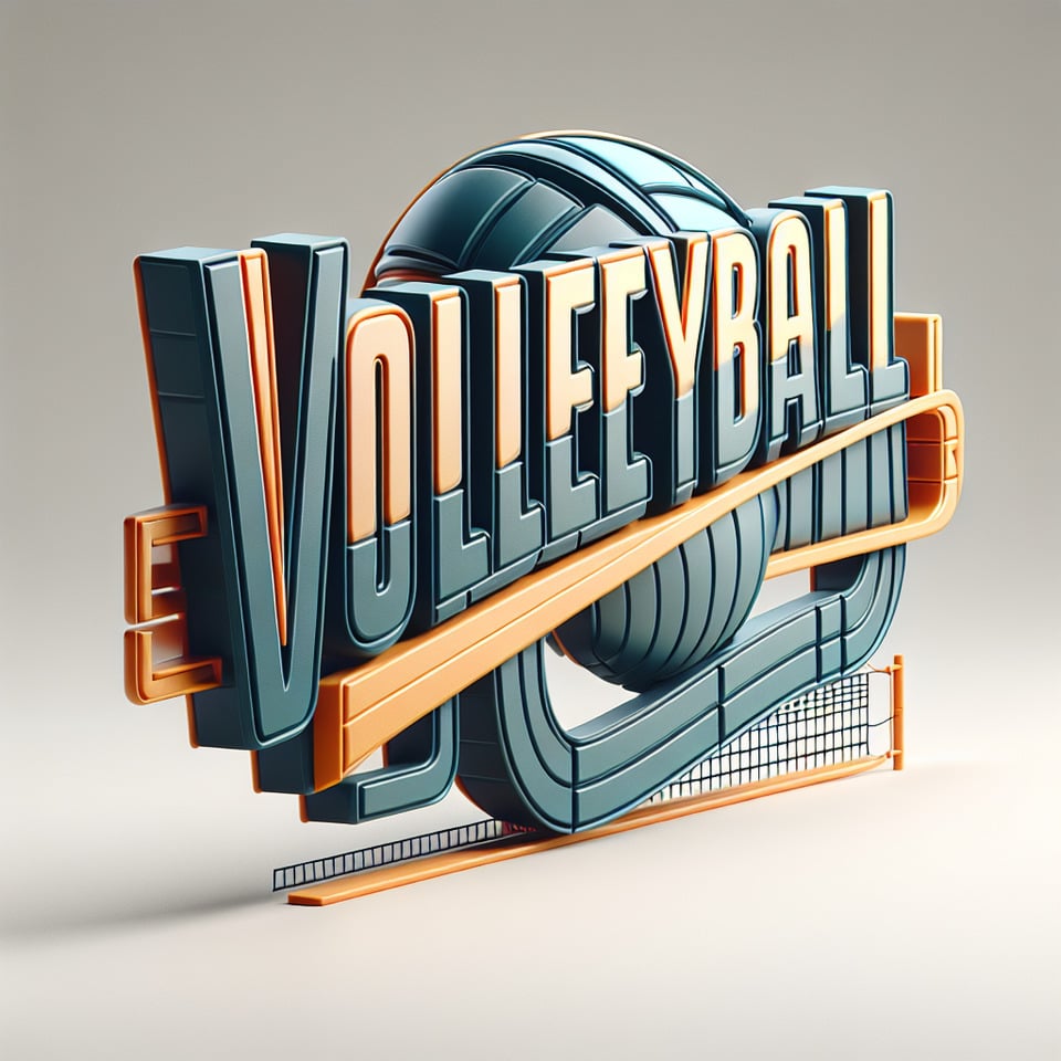textVOLLEYBALL 3d with sportive look text effect image