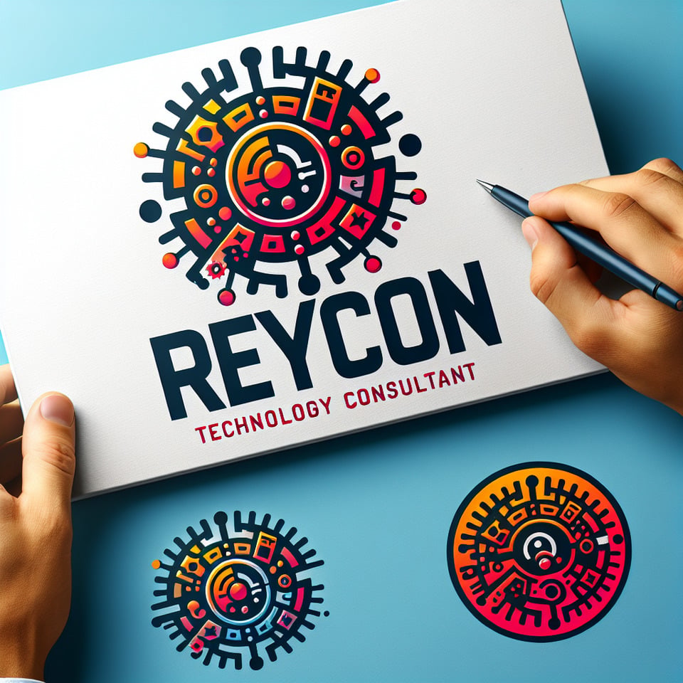 Logo consultor de tecnologia reyconillustration text effect image