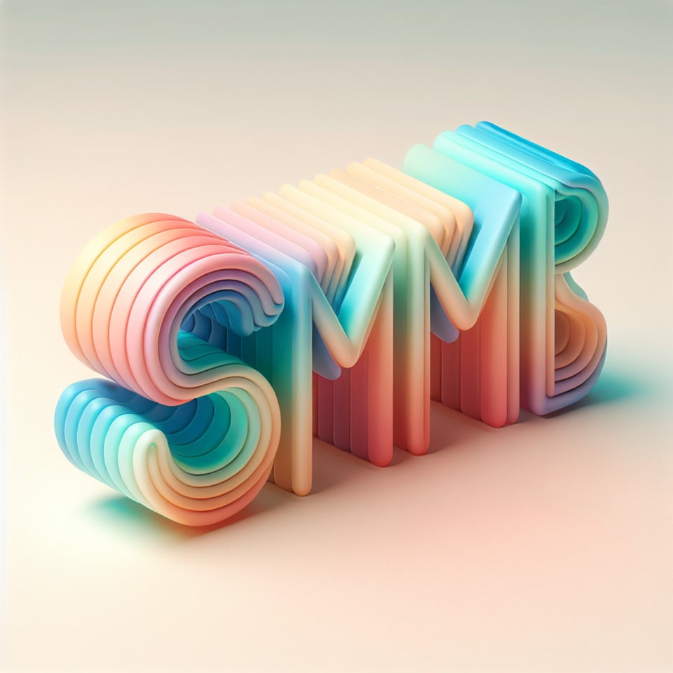 summer text in 3d with pastel colours text effect image