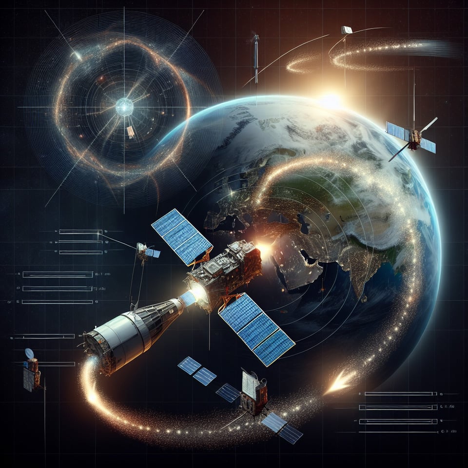 create image communication satellite process text effect image