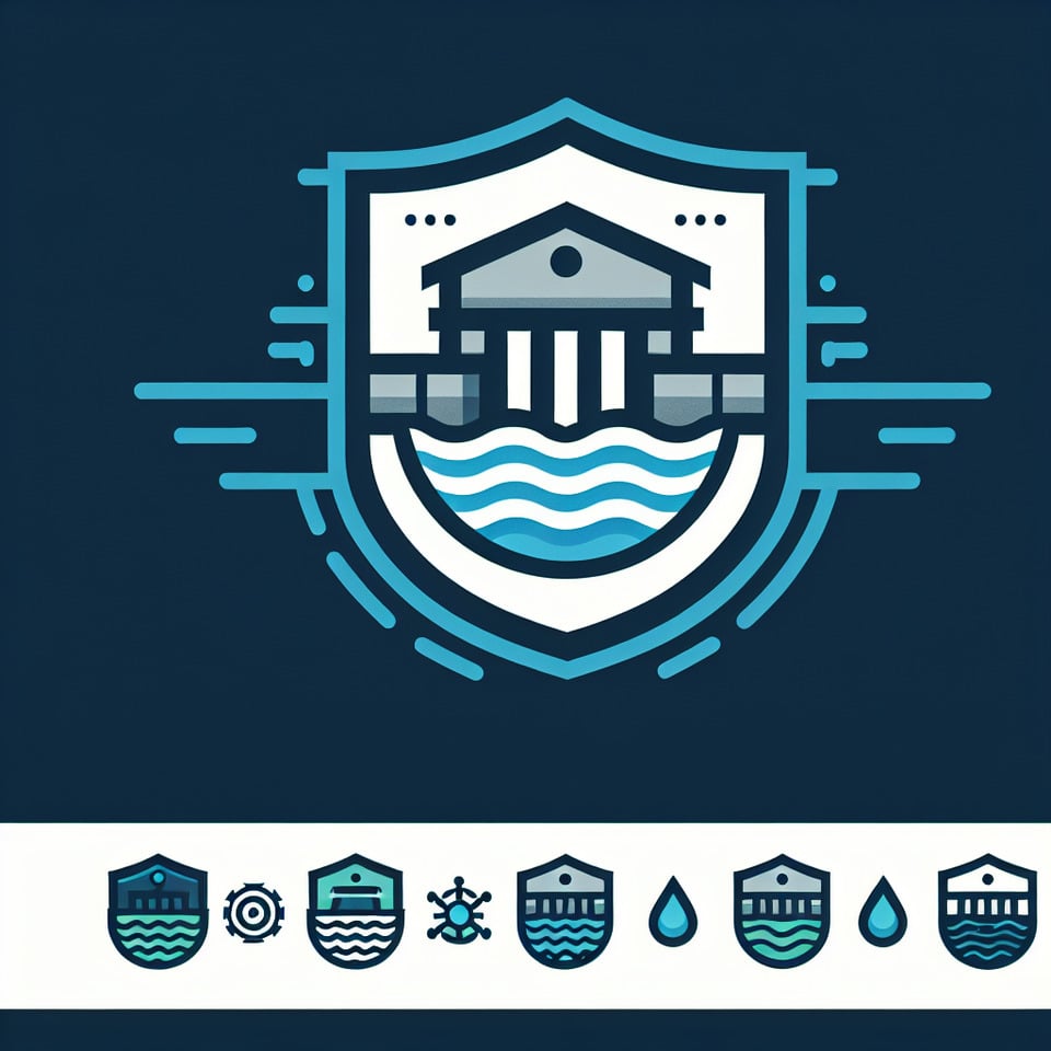 Icon:,,Consider incorporating an icon that symbolizes protection and safety. This could be a shield or a strongstable structure to represent the security and stability of dams.,Element of Water:,,Since dams are associated with wateryou might want to include a flowing water element in the design. It could be represented through stylized waves or a simple water droplet to signify the authority's role in safeguarding water-related infrastructure.,Colors:,,Choose colors that evoke a sense of trustreliabilityand professionalism. Blues and greens are commonly associated with water and naturewhile darker tones can convey strength and stability.,Typography:,,Use clear and modern typography for the organization's name. Ensure that it is easily readableeven in smaller sizes. Consider a bold and straightforward font to communicate authority and confidence.,Unity Symbol:,,Consider integrating an element that symbolizes unitycollaborationor working together. This could be achieved through the arrangement of shapes or lines forming a cohesive structure.illustration text effect image