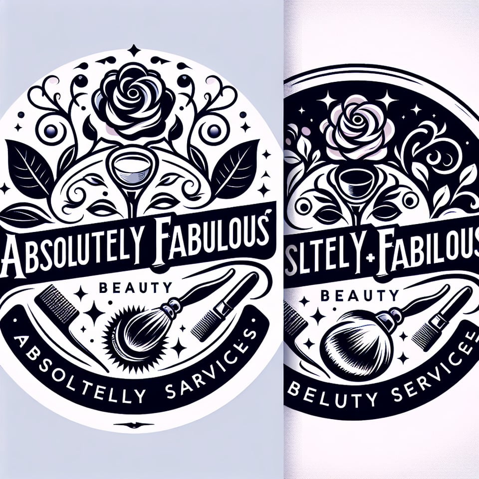 Logo pour mon entreprise de services beauté appelé absolument fabuleuses en français illustration text effect image