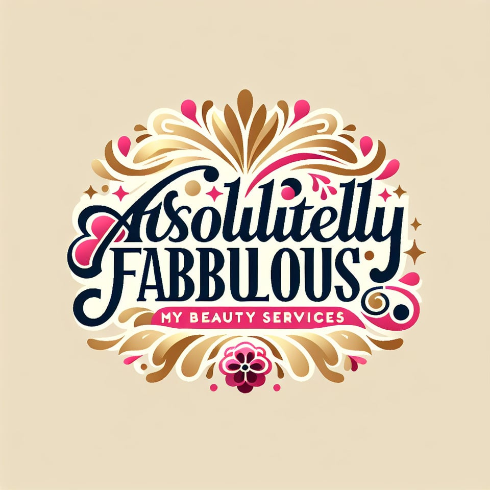 Généré un logo en français pour mon entreprise de services beauté appelé absolument fabuleuses  text effect image