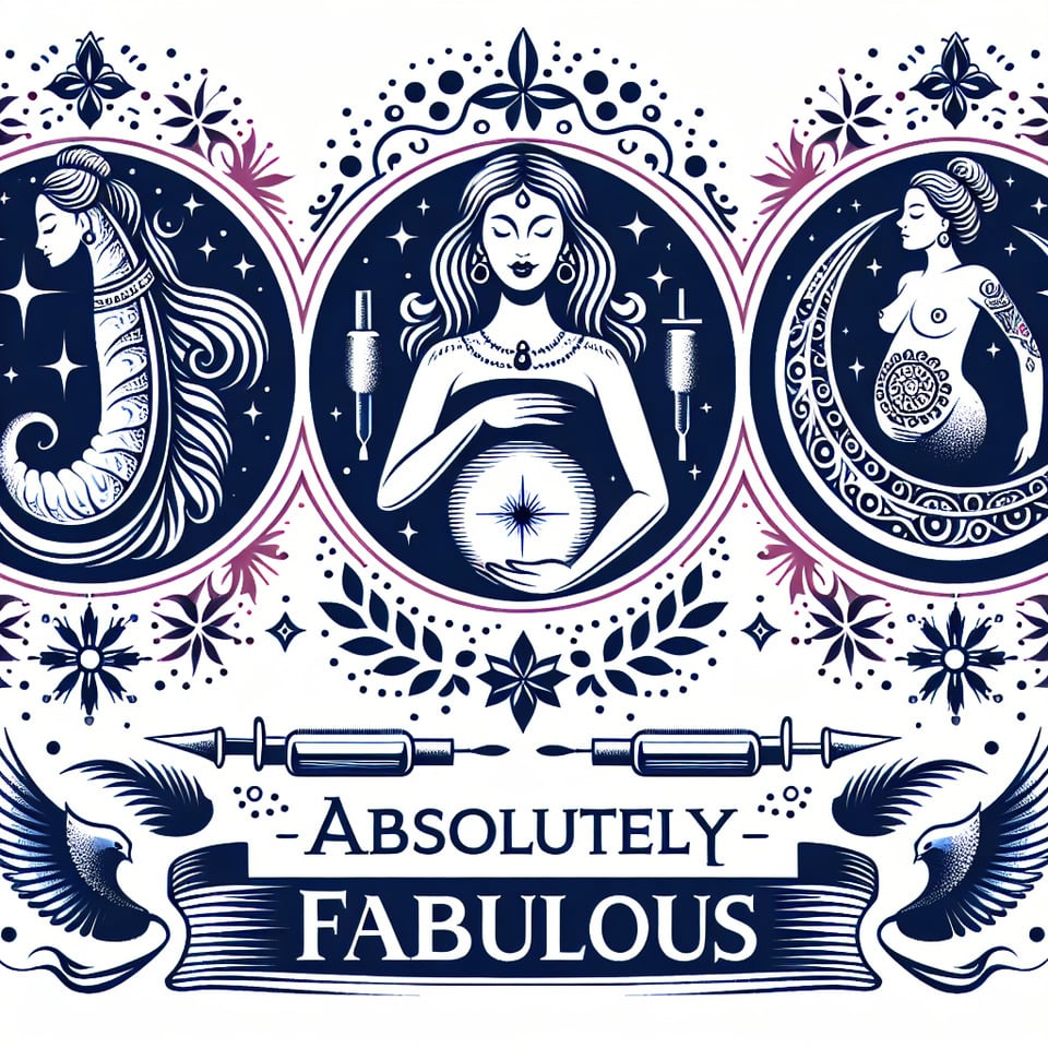 Généré un logo en français pour mon entreprise de services beauté onglerie,tatoo et belly Painting appelé absolument fabuleuses  text effect image