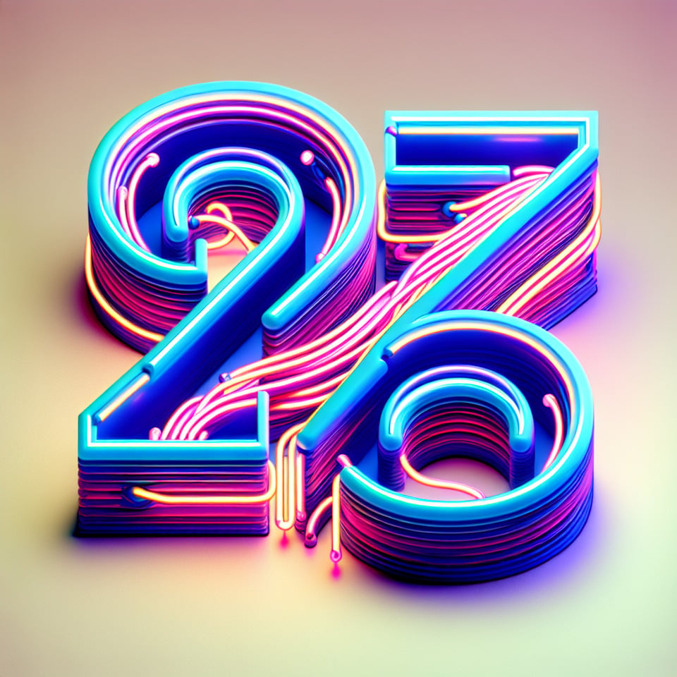 Text 2% cyberpunk stylethree-dimensionalNeon effectfluid within textlight background text effect image