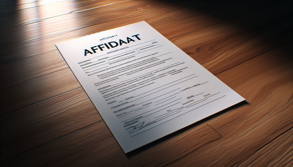 affidavit available here 3d render text effect image