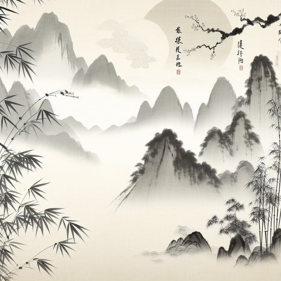 中国风背景 text effect image