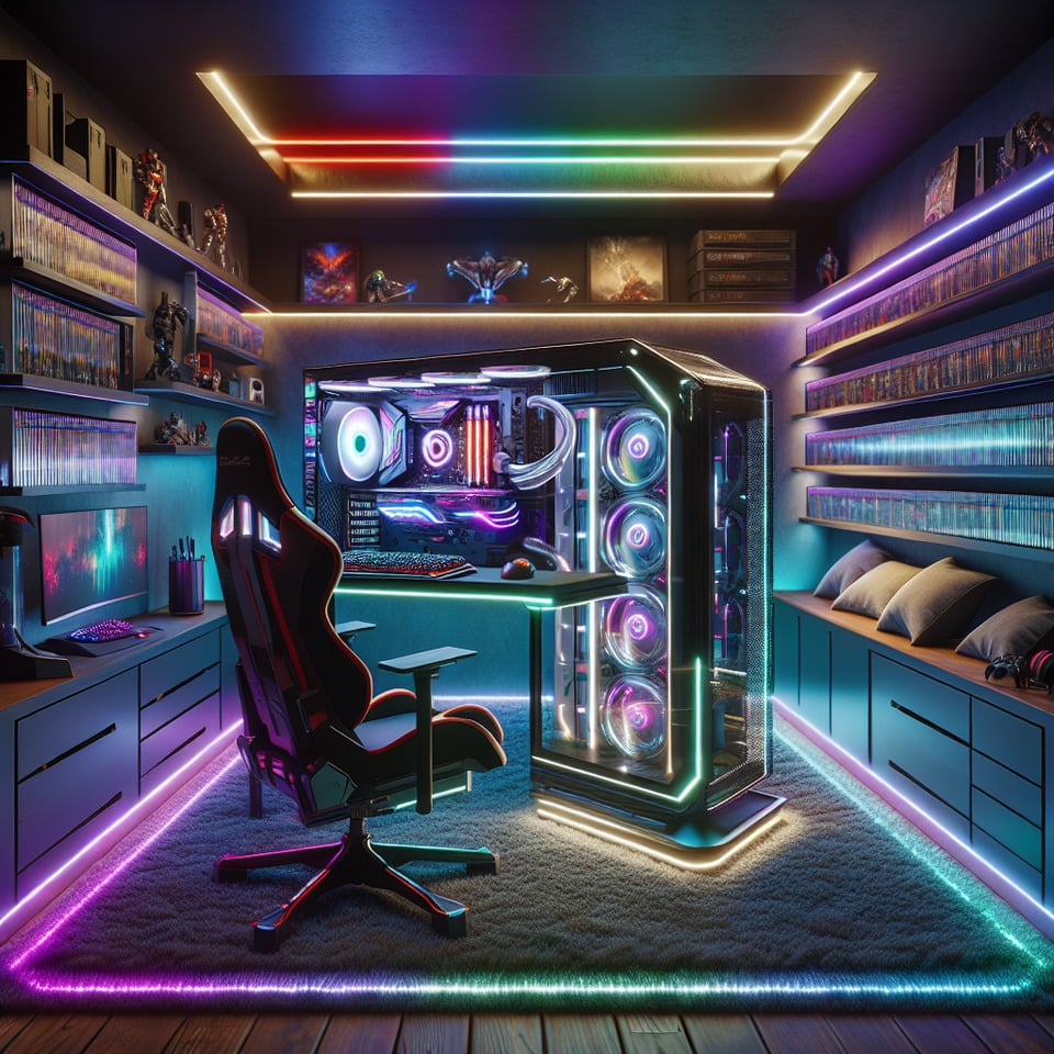 gaming room3d render text effect image