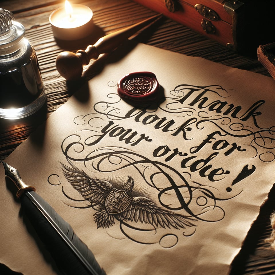 thank you for your order! text effect image