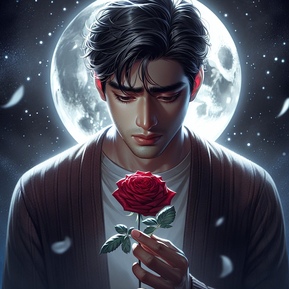 i want to give my crush rose but after seeing it i refused my feelings text effect image