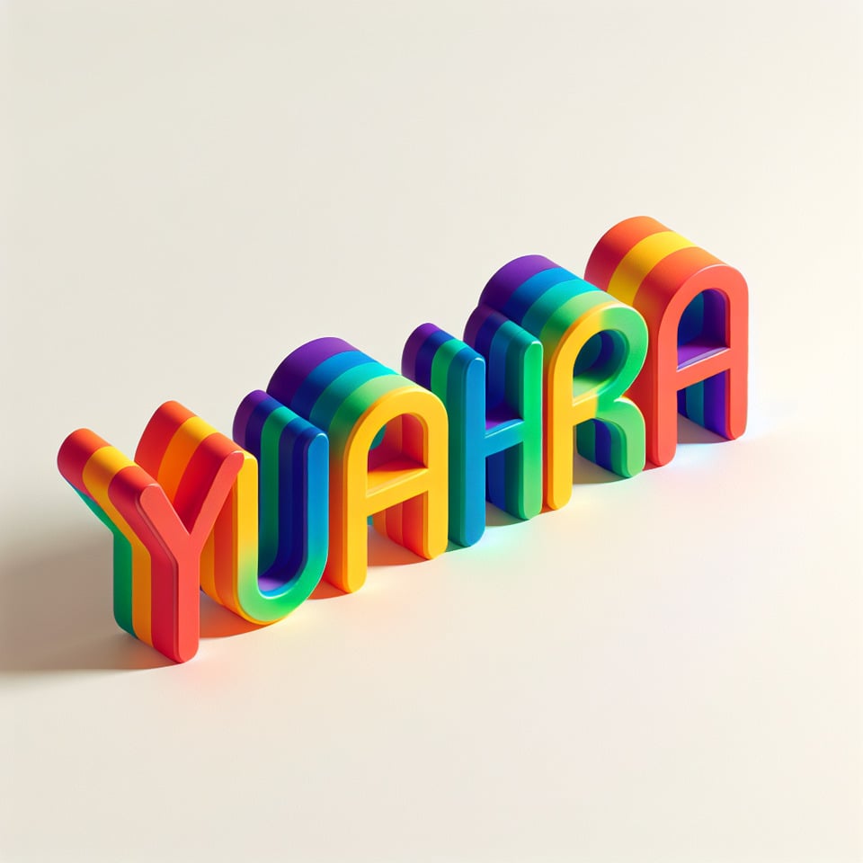 text yuvadhara colorful lettering on white background text effect image