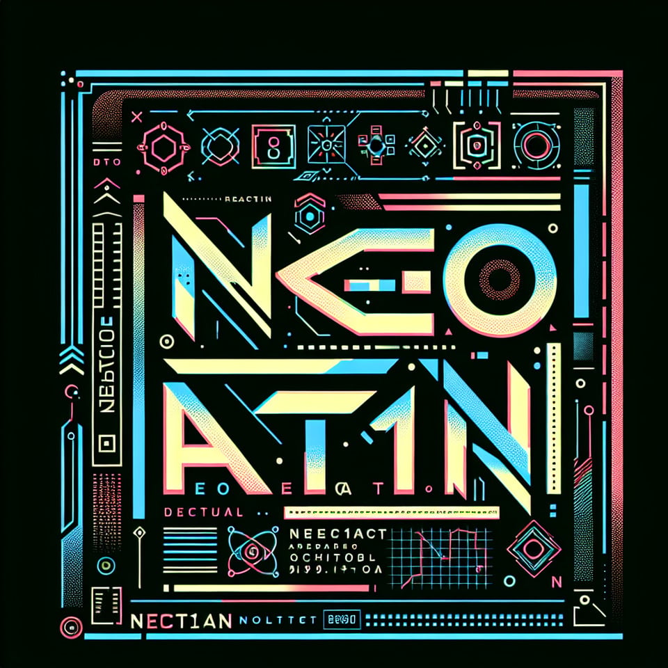 Write the word N0react1on in cyberpunk style text effect image