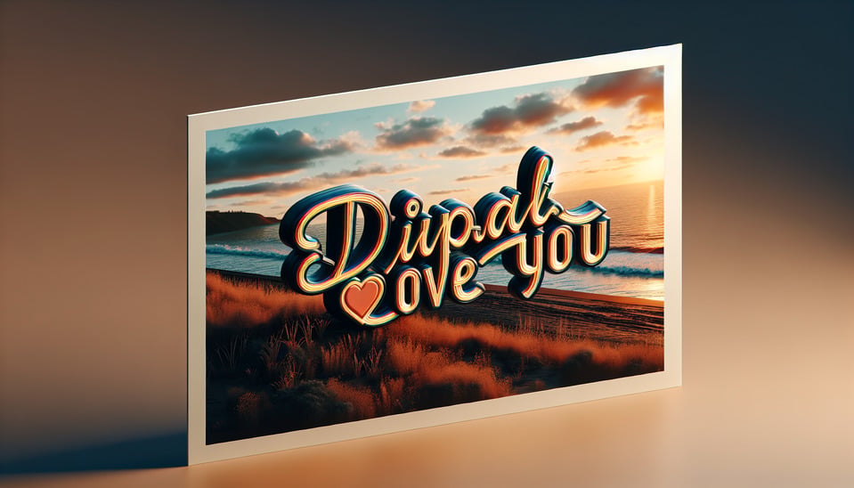 DIPALI LOVE YOU photo3d render text effect image