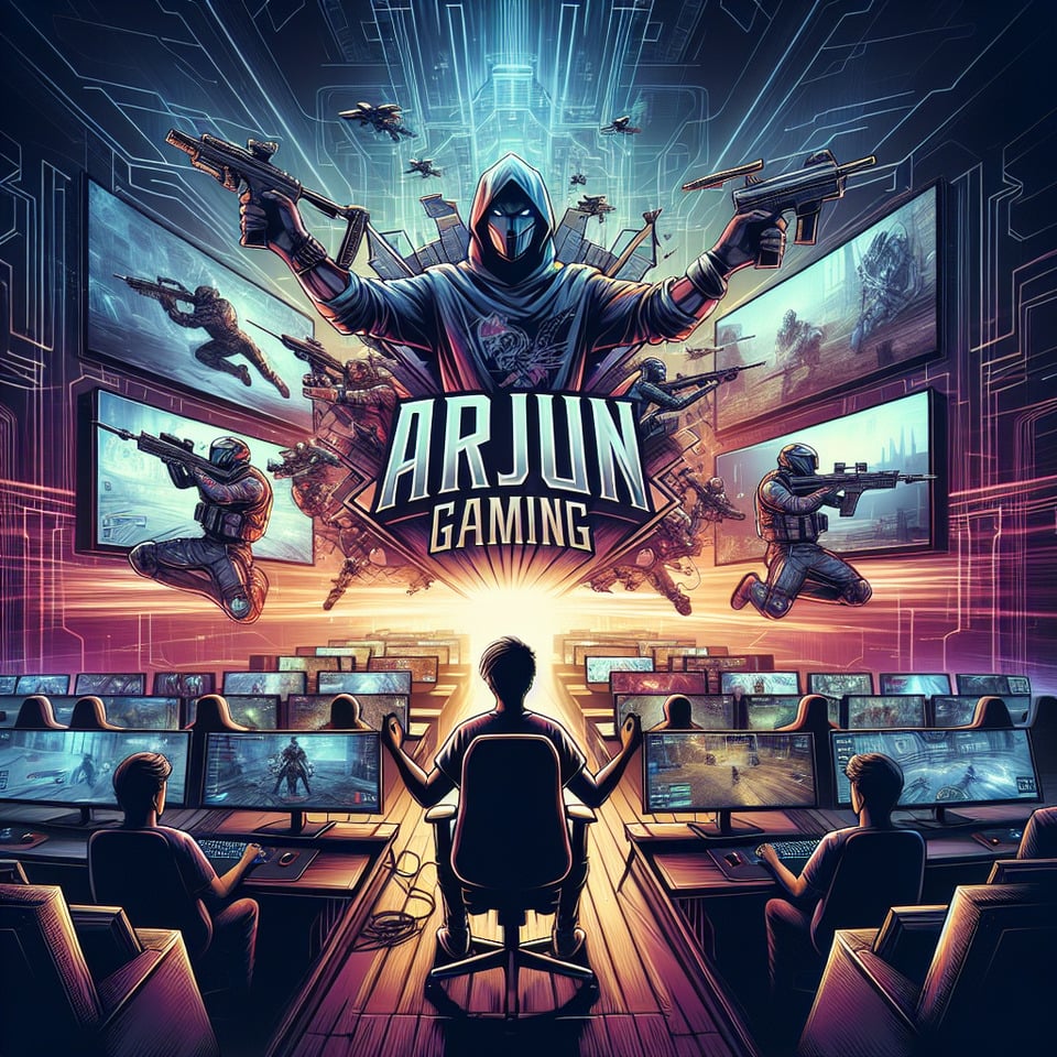 ARJUN GAMING cinematicillustration3d rendertypography text effect image
