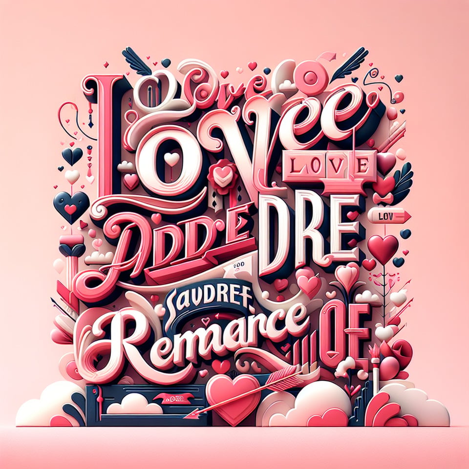 valentines daytypography text effect image