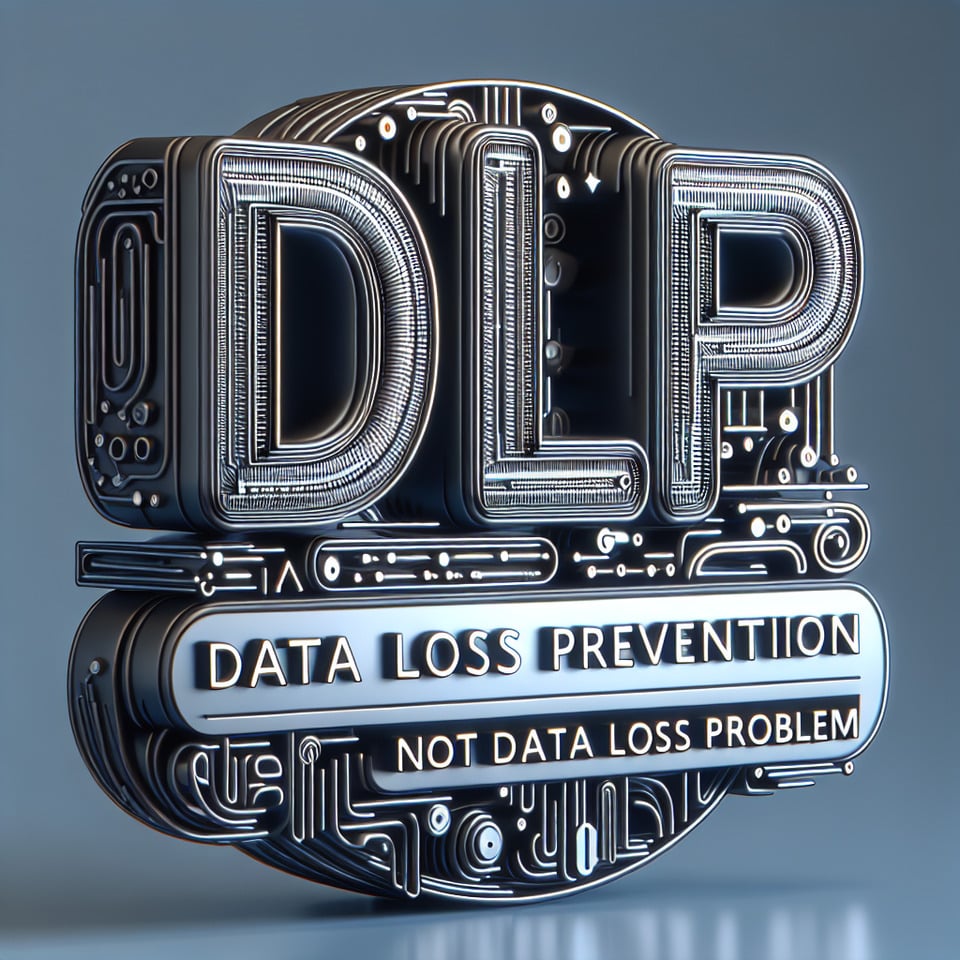 DLP  Data Loss Preventionnot Data Loss Problem.typography3d render text effect image