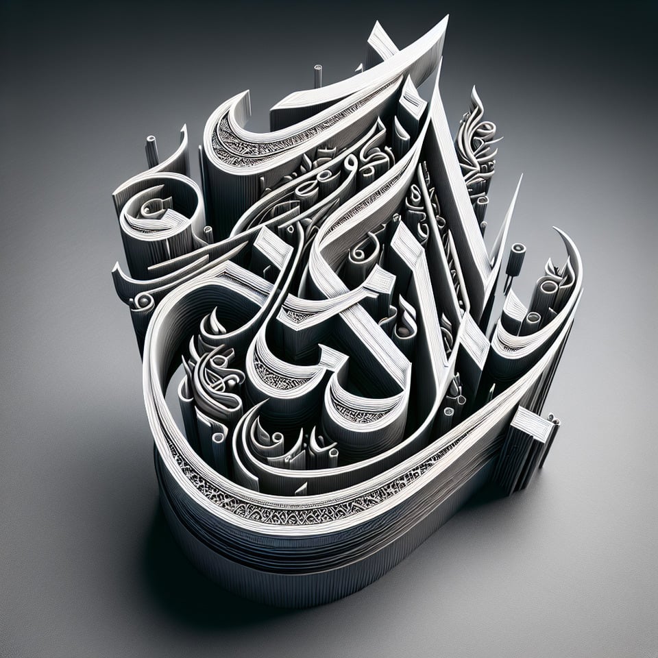 text  calligraphy Ibrahim3d rendertypography text effect image