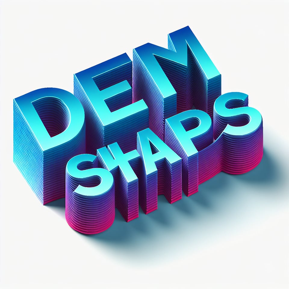 text DREAMSHAPES 3D blue purple gradient text effect on white background text effect image