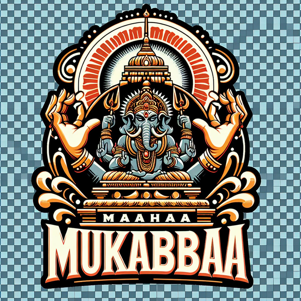 MAHA MUKABALA text this and background is png text effect image