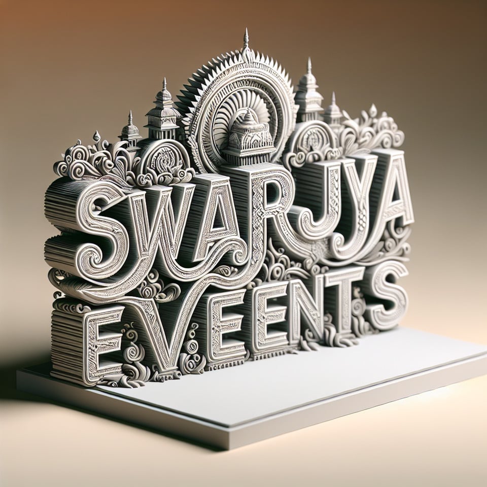 SWARAJYA EVENTS 3D textillustration text effect image