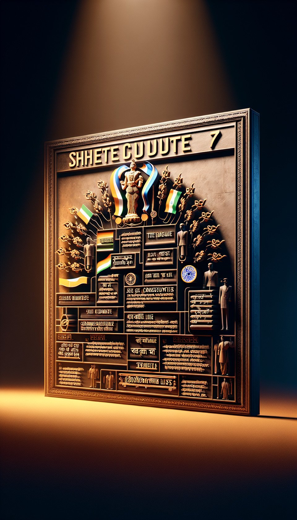 Schedule 7 Indian Constitutionpostercinematic3d render text effect image