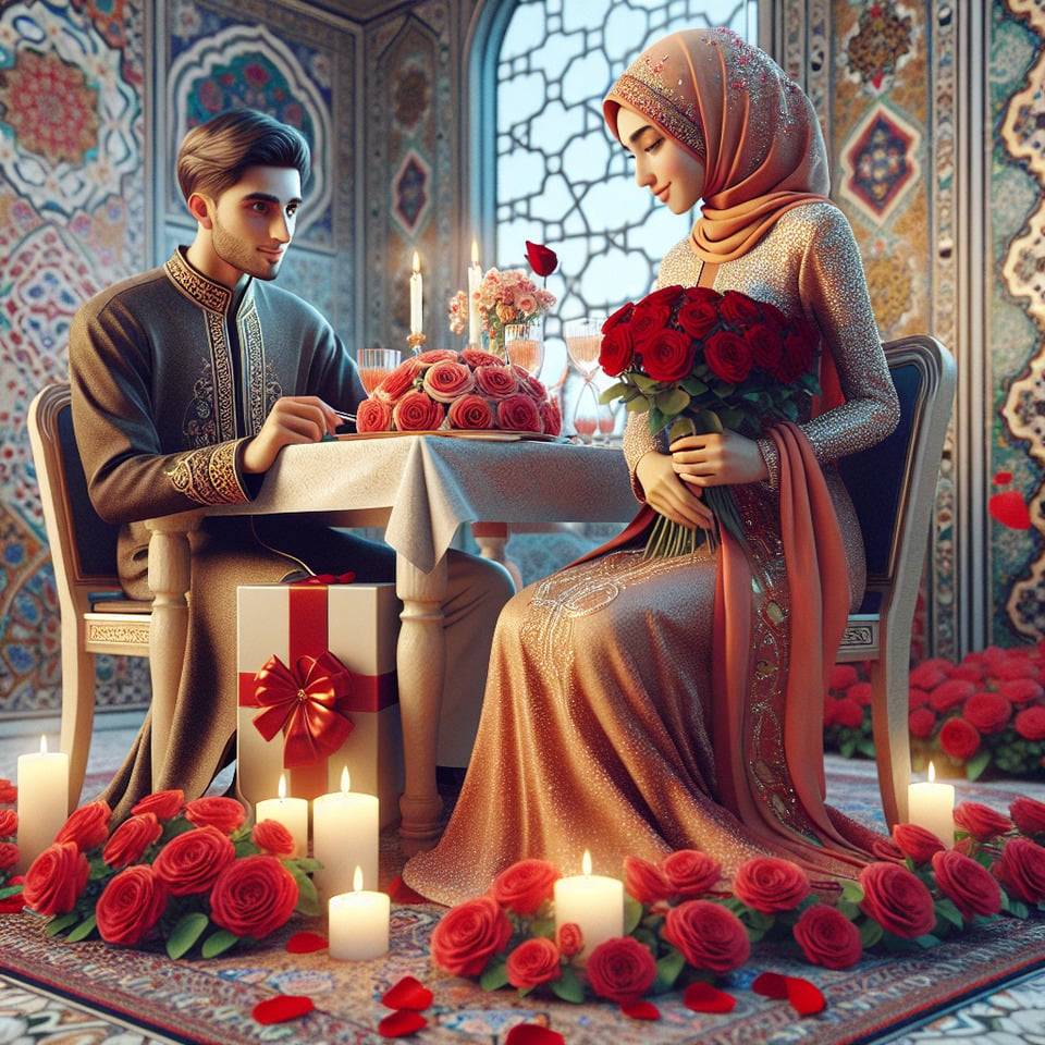 muslim valantine date text effect image