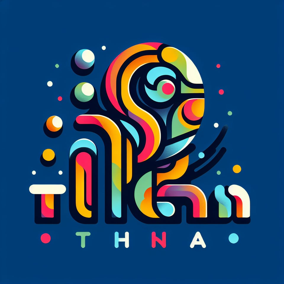 logo design with the word THIKANA text effect image