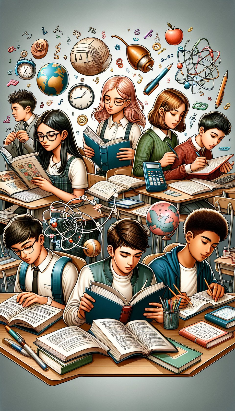 STUDENTS WITH BOOKS  text effect image