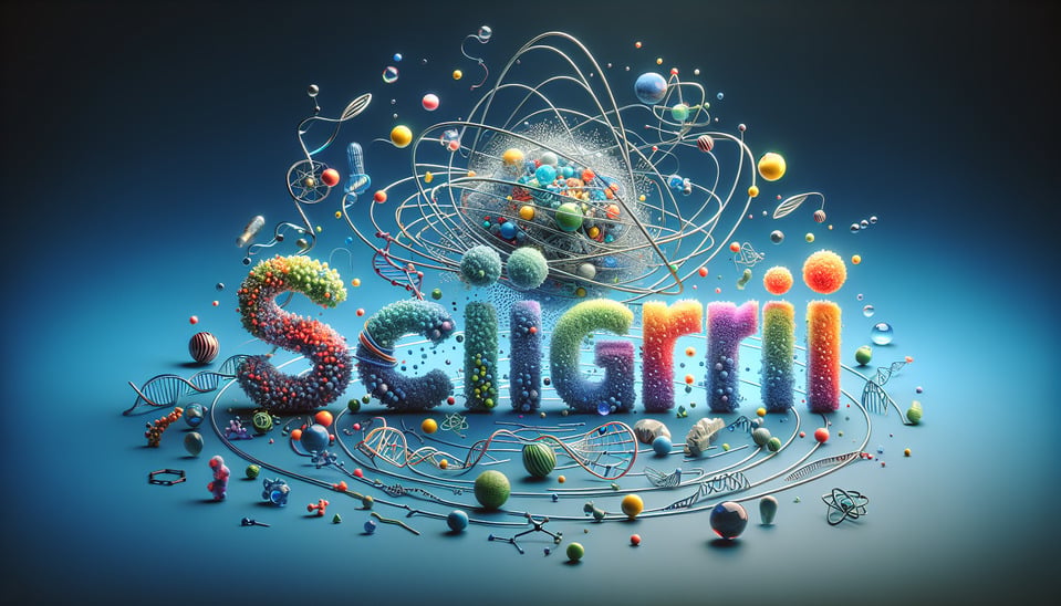 Generate a 3D text SciFari add some scientific effects to it. text effect image